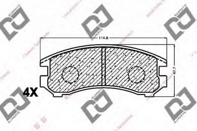 DJ PARTS bp1467 -  Комплект тормозных колодок, дисковый тормоз